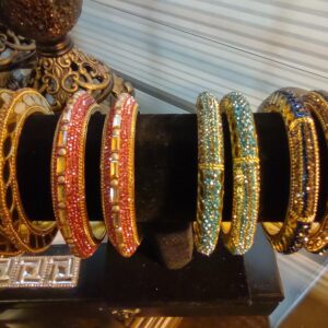 Kundan Polki Bangles: Indian Nizami Kara Set