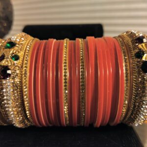 Hyderabadi Nizami Bride Bangle Set: Kundan Polki Stone Joda Kangan (Size 2-8)