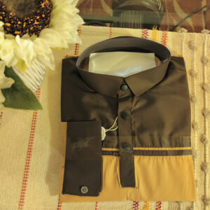 Designer Jubba Thobe for Men, Splicing Color Qatar Style
