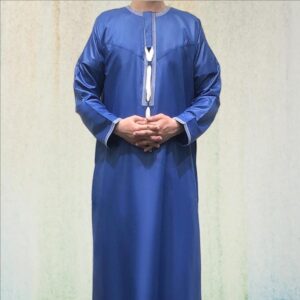 Embroidered Islamic Thobe Jubba: Muslim Men's Middle Eastern Clothing